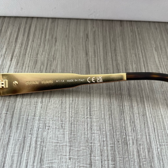 NWT Celine Triomphe Metal 01 Sunglasses Gold - Picture 5 of 11